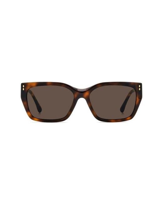 Isabel Marant Brown 58Mm Rectangular Sunglasses