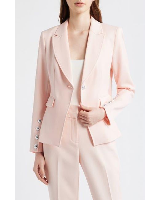 Tahari Pink One-Button Blazer