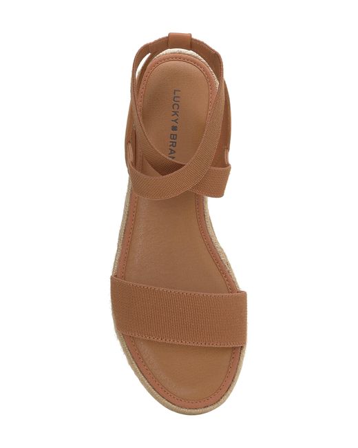 Lucky Brand Brown Thimba Ankle Wrap Espadrille Sandal