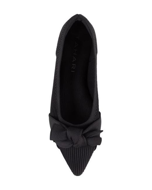 Tahari Black Montserrat Pointed Toe Flat