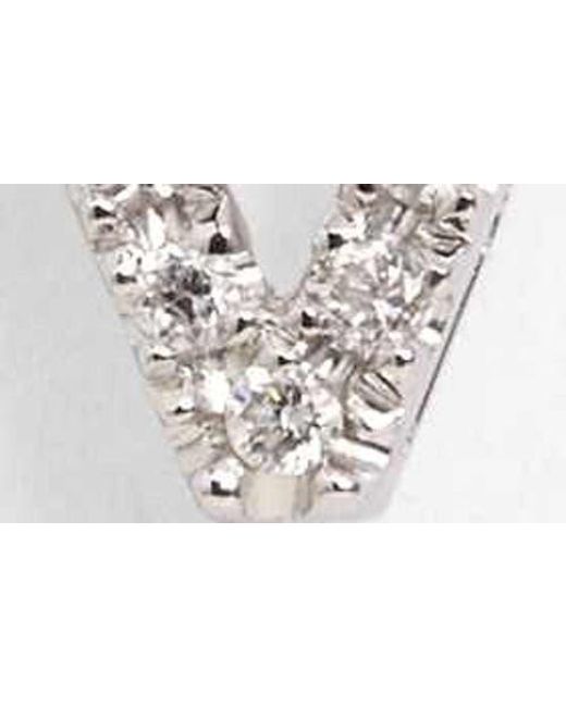 Bony Levy White Single Initial Earring