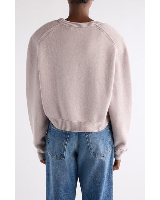 Acne Blue Kolid Richard Yak Hair & Wool V-Neck Crop Sweater