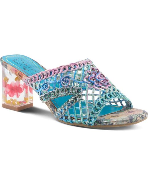 Spring Step Blue Lacyloops Sandal