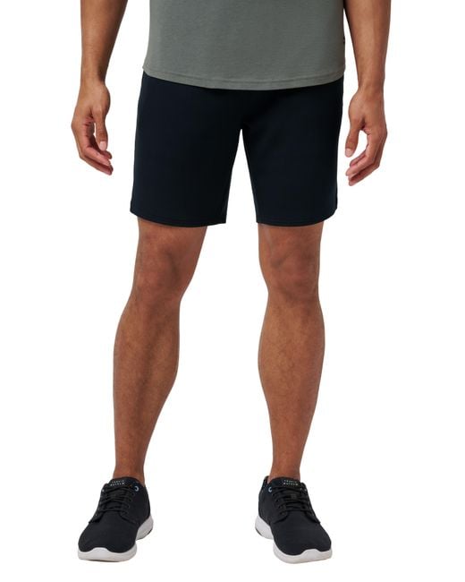 Travis Mathew Black Fibercloud Drawstring Shorts for men