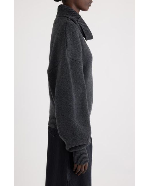 Jacquemus Black La Maille Pallone Virgin Wool & Cashmere Turtleneck Sweater