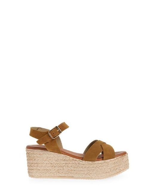 Cordani Brown Bazil Espadrille Ankle Strap Platform Wedge Sandal