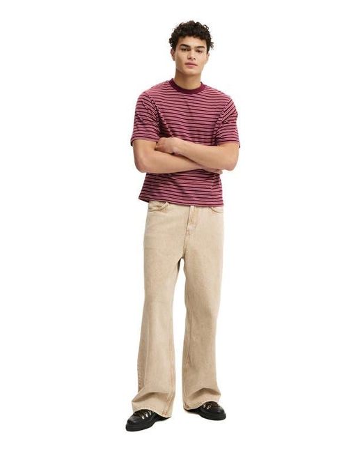 Cotton On Red Cropped Fit T-Shirt for men