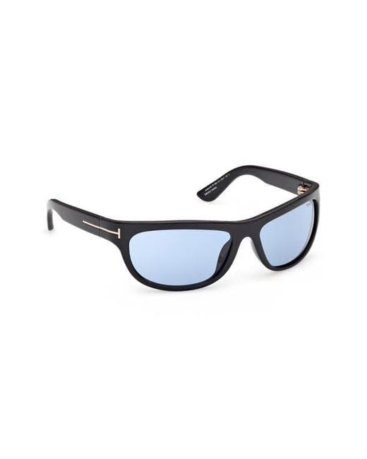 Tom Ford Blue Anders 62Mm Oversize Rectangular Sunglasses for men