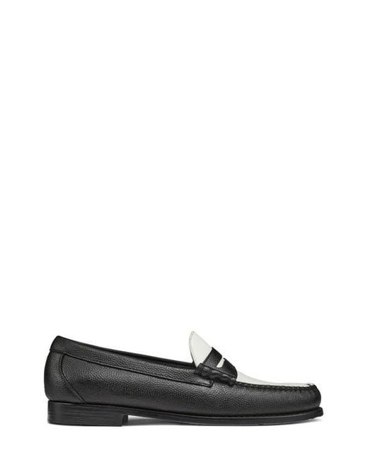 G.H.BASS Black X Reigning Champ Larson Weejuns Two Tone Penny Loafer for men