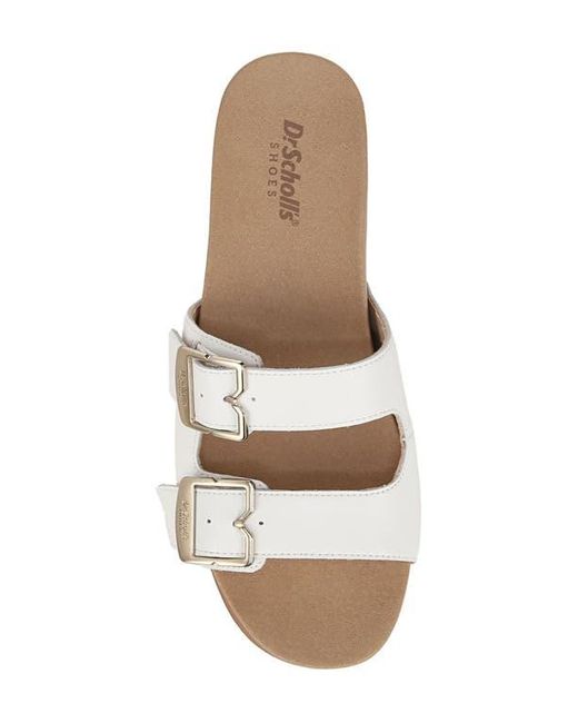 Dr. Scholls White Original Vibe Platform Slide Sandal