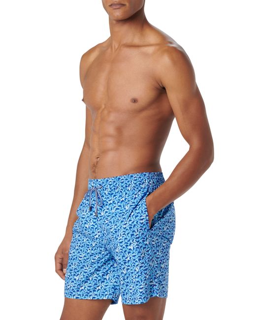 Bugatchi Blue Cosmo Swim Trunks for men