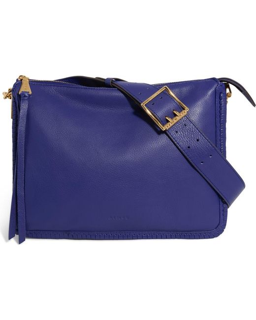 Aimee Kestenberg Blue Famous Leather Large Crossbody Bag