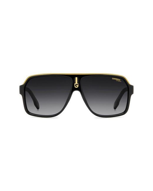 Carrera Black 62Mm Oversize Gradient Rectangular Sunglasses for men
