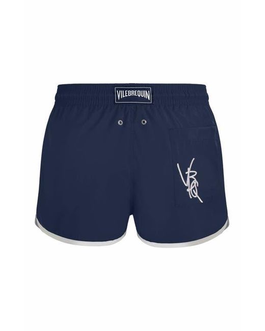 Vilebrequin Blue Solid Ultra-Light Short Swim Trunks for men