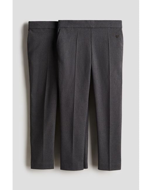 H&M Black 2-Pack School Trousers