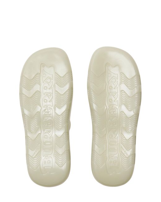 Burberry White Stingray Slide Sandal for men