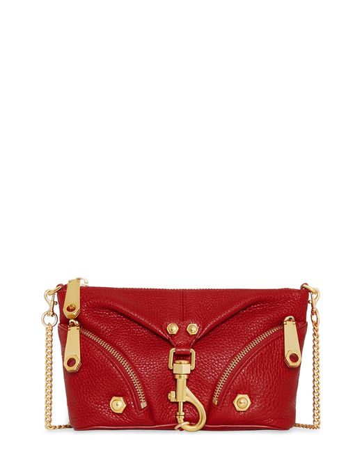 Rebecca Minkoff Red Mini Julian Leather Crossbody Bag