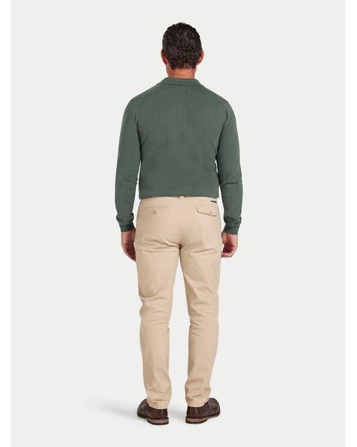 Raging Bull Green Long Sleeve Knitted Polo Shirt for men