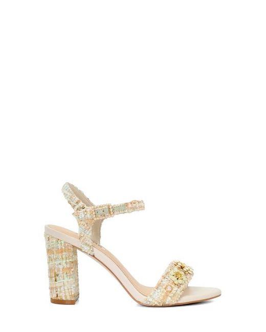 Dune Natural Mention Ankle Strap Sandal