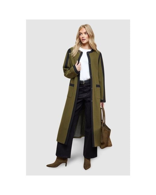 Oasis Black Tipped Coat