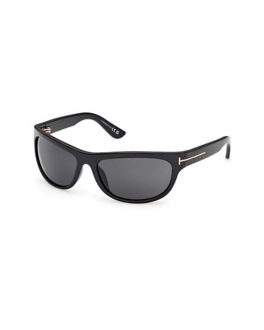 Tom Ford Black Anders 62Mm Oversize Rectangular Sunglasses for men