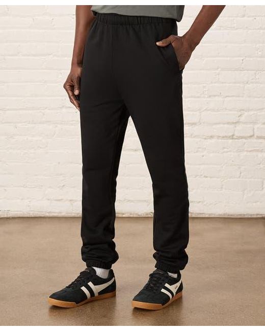 Pact Black Organic Brushed Fleece Sweatpant for men