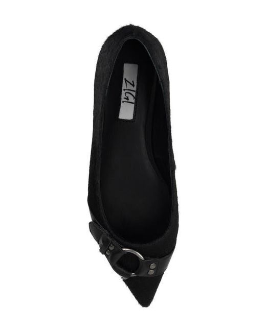 Zigi Black Hilo Pointed Toe Flat