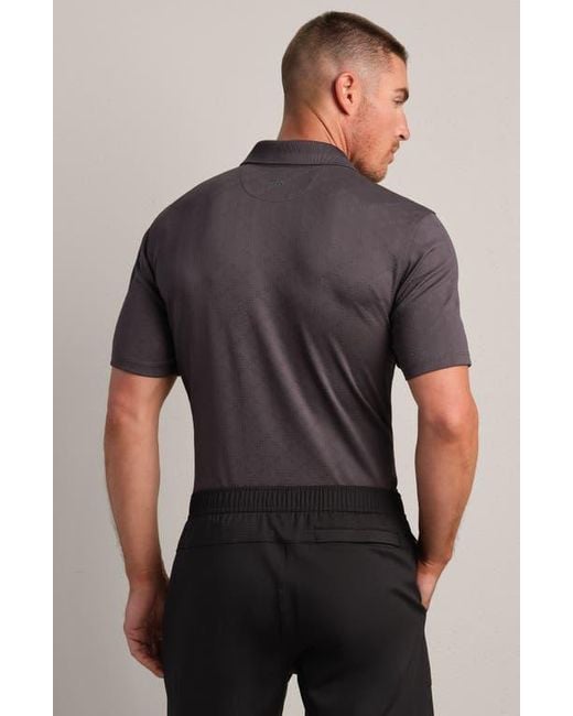 Rhone Black Fairway Performance Golf Polo for men