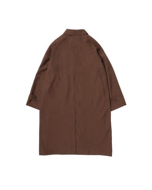 vowels Brown Split Raglan Coat for men
