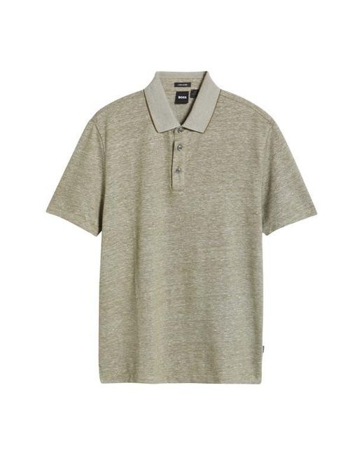 Boss Natural Press Cotton And Linen Polo for men