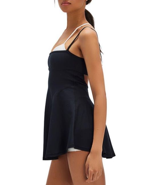Free People Black Baseline Tennis Dress