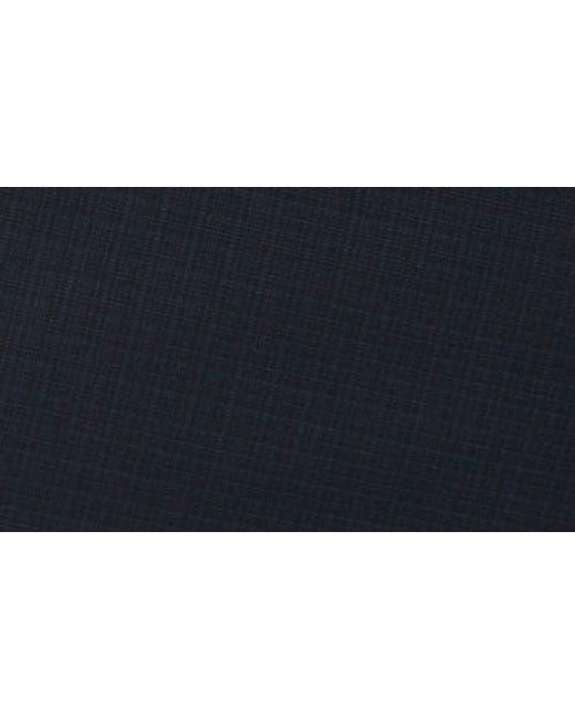 Canali Blue Kei Trim Fit Mélange Textured Wool Suit for men