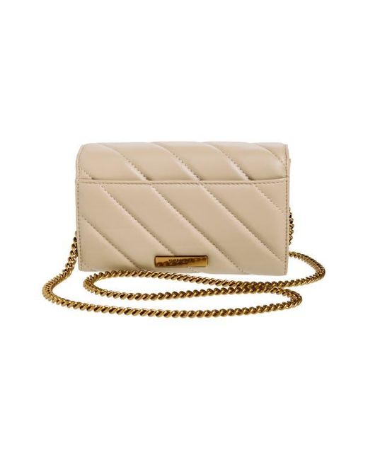 Kurt Geiger Natural Soho Quilted Leather Wallet On A Chain