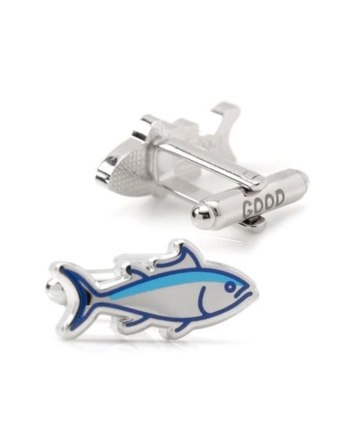 Cufflinks Inc. Blue Good Catch Cufflinks for men