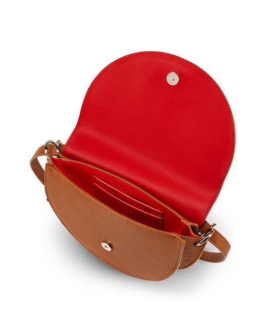 Christian Louboutin Brown By My Side Leather Crossbody Bag
