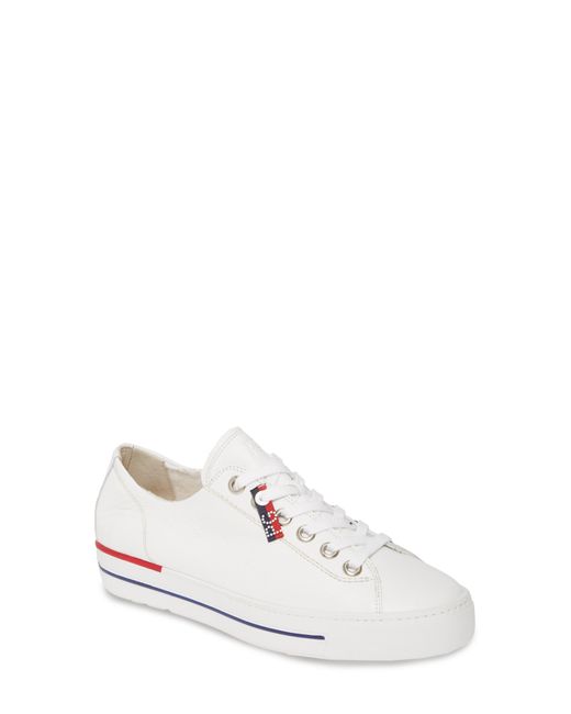 paul green white leather sneakers