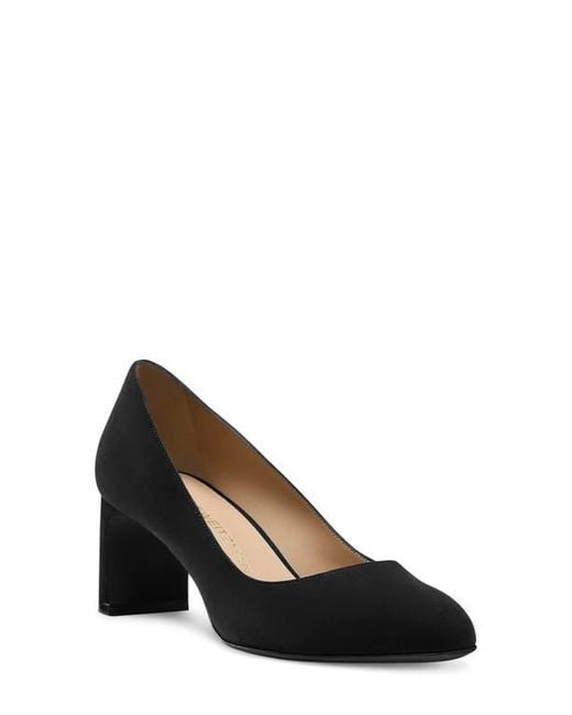 Stuart Weitzman Black Babette Block Heel Pump