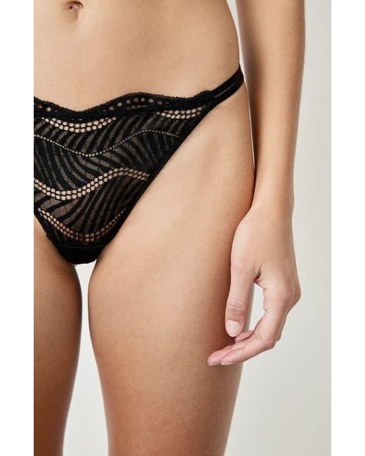 Etam Black Audace Lace Thong