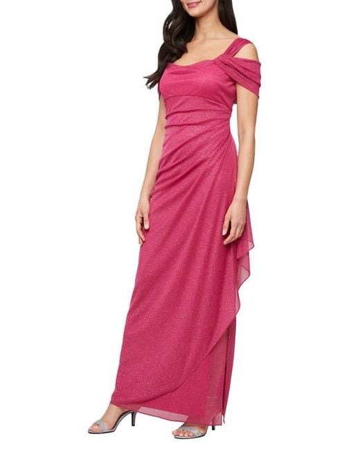 b darlin juniors' glitter-knit skater party dress Belle Sequin Chiffon Gown | Goddiva main image 0