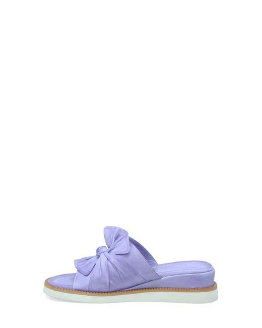 Miz Mooz White Evy Platform Wedge Slide Sandal