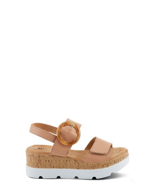 Spring Step Brown Abarah Slingback Platform Sandal