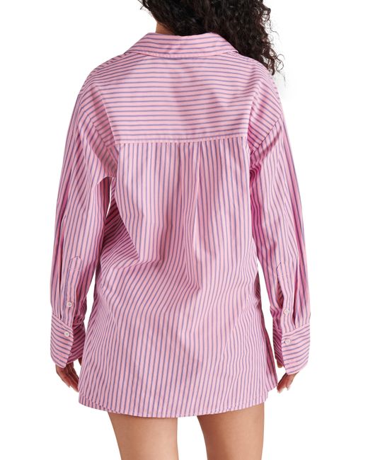 Steve Madden Pink Murphy Stripe Button-up Shirt