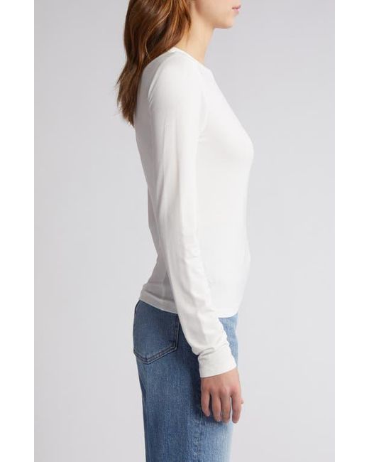 Rag & Bone Icons Luca Slim Fit Long Sleeve Top in Gray | Lyst