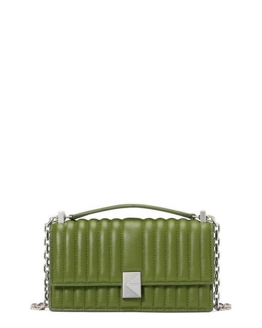 Kate Spade Green Mini Deco Quilted Leather Convertible Crossbody Bag
