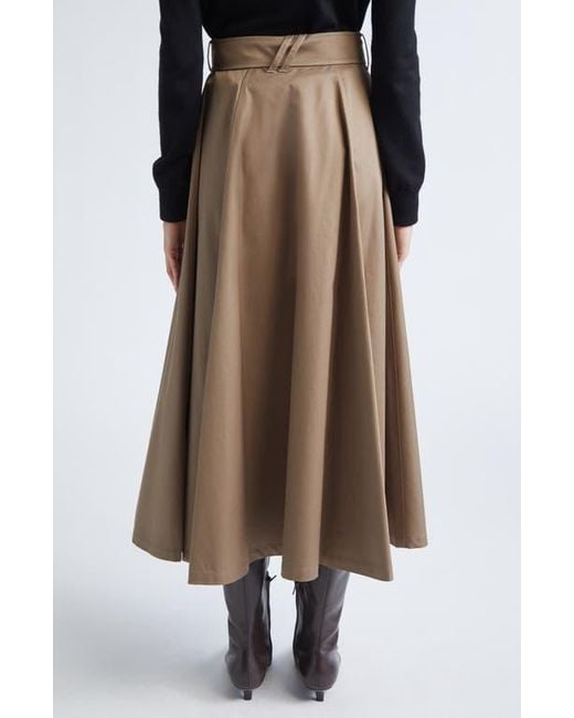 Burberry Natural Brenda Cotton Gabardine Trench Skirt