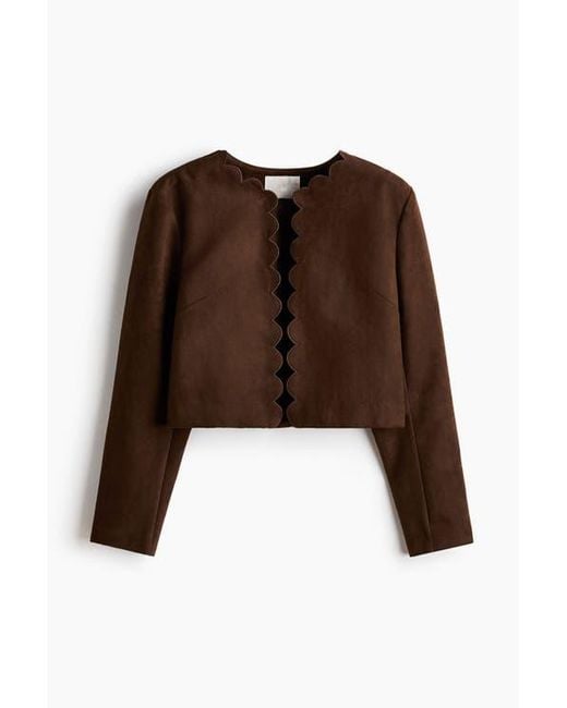 H&M Blue Scalloped-Edge Jacket