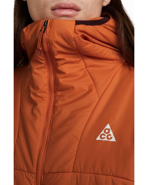 Nike Orange Acg Therma-fit Adv Rope De Dope Water Repellent Insulated Packable Jacket for men