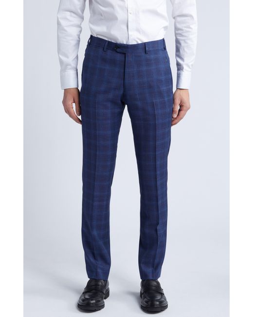 Emporio Armani Blue G-line Windowpane Check Wool Suit for men