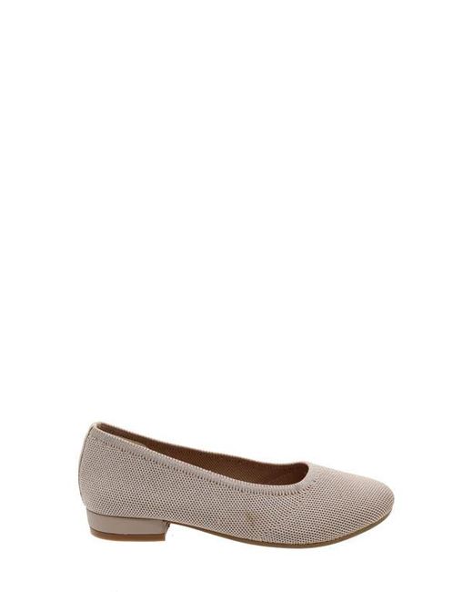 David Tate Gray Runway Ballet Flat