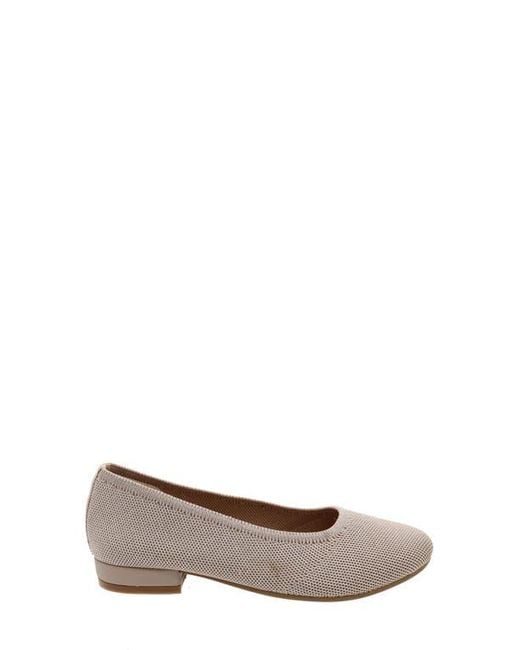 David Tate Gray Runway Ballet Flat